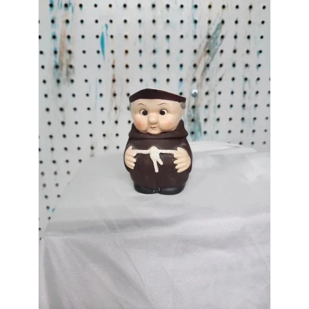 Friar monk creamer 4 inches tall unglazed by Goebel